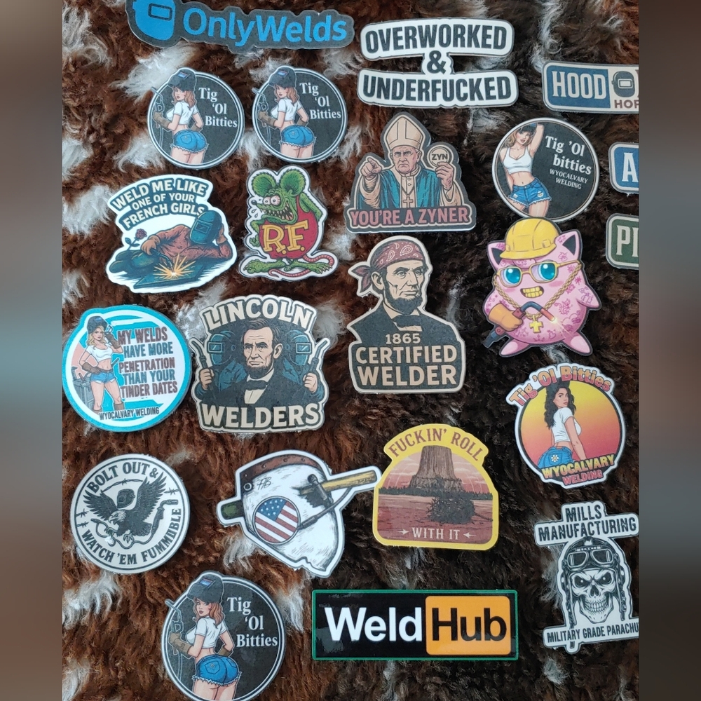 🔥 22-Pack Blue Collar Welding Sticker Bundle + 3 Bonus Stickers 🔥